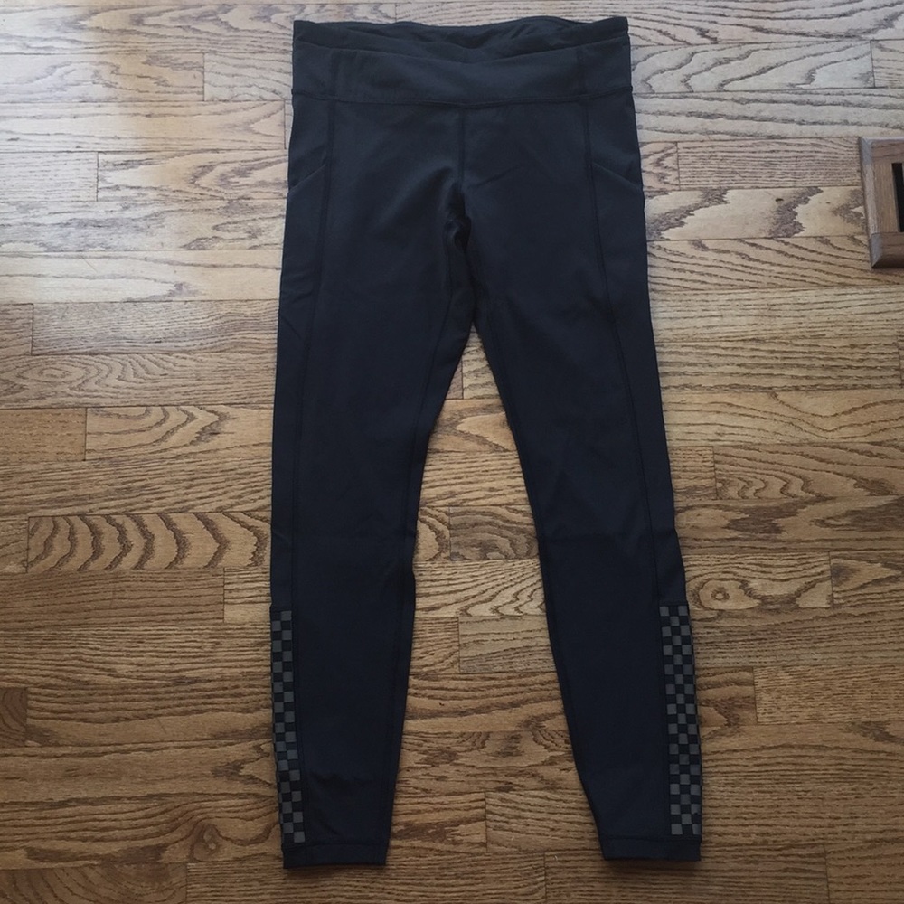 Lululemon speed tight, checkered reflective, sz 8